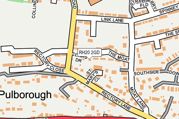 RH20 2GD map - OS OpenMap – Local (Ordnance Survey)