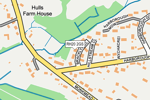 RH20 2GS map - OS OpenMap – Local (Ordnance Survey)