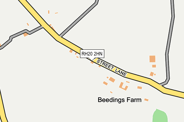 RH20 2HN map - OS OpenMap – Local (Ordnance Survey)