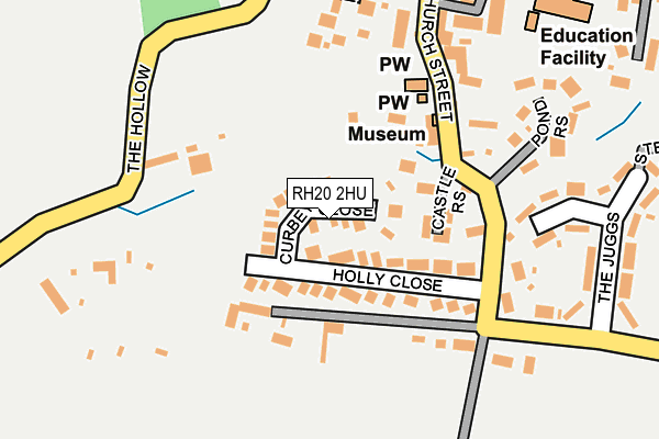 RH20 2HU map - OS OpenMap – Local (Ordnance Survey)