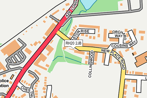 RH20 2JB map - OS OpenMap – Local (Ordnance Survey)