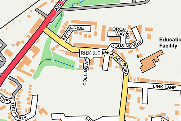 RH20 2JE map - OS OpenMap – Local (Ordnance Survey)