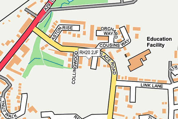 RH20 2JF map - OS OpenMap – Local (Ordnance Survey)