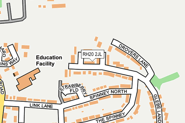 RH20 2JL map - OS OpenMap – Local (Ordnance Survey)