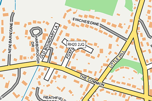 RH20 2JQ map - OS OpenMap – Local (Ordnance Survey)