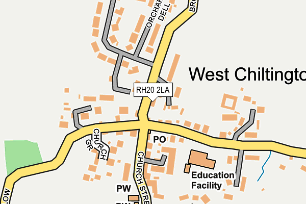 RH20 2LA map - OS OpenMap – Local (Ordnance Survey)