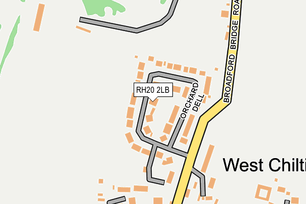 RH20 2LB map - OS OpenMap – Local (Ordnance Survey)