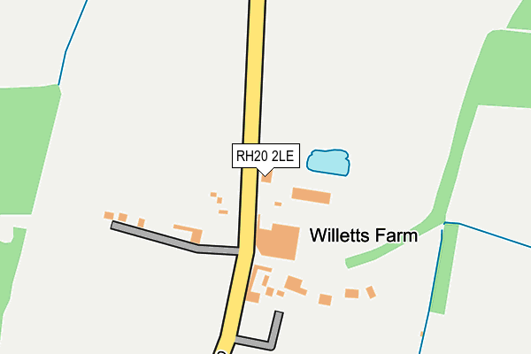 RH20 2LE map - OS OpenMap – Local (Ordnance Survey)