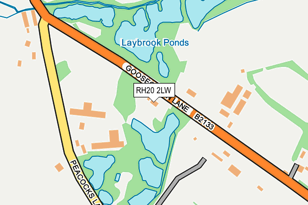 RH20 2LW map - OS OpenMap – Local (Ordnance Survey)