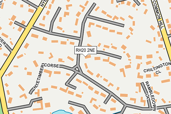 RH20 2NE map - OS OpenMap – Local (Ordnance Survey)