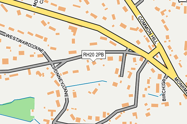 RH20 2PB map - OS OpenMap – Local (Ordnance Survey)