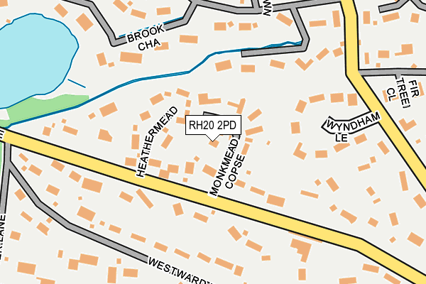 RH20 2PD map - OS OpenMap – Local (Ordnance Survey)