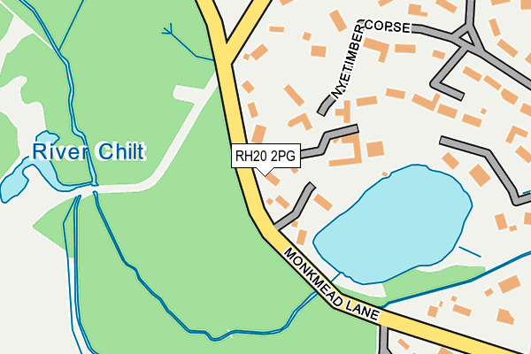 RH20 2PG map - OS OpenMap – Local (Ordnance Survey)