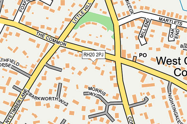 RH20 2PJ map - OS OpenMap – Local (Ordnance Survey)