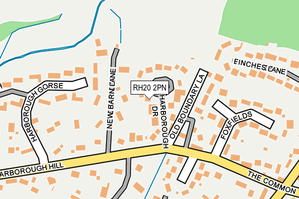 RH20 2PN map - OS OpenMap – Local (Ordnance Survey)