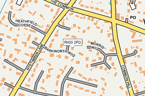 RH20 2PQ map - OS OpenMap – Local (Ordnance Survey)