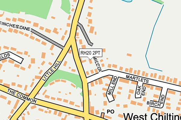 RH20 2PT map - OS OpenMap – Local (Ordnance Survey)