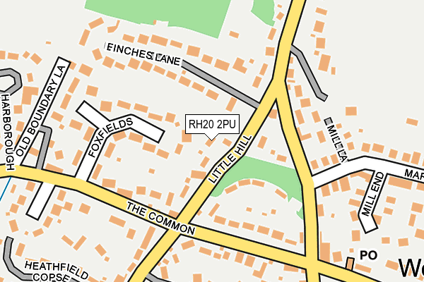 RH20 2PU map - OS OpenMap – Local (Ordnance Survey)