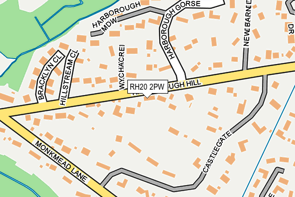 RH20 2PW map - OS OpenMap – Local (Ordnance Survey)