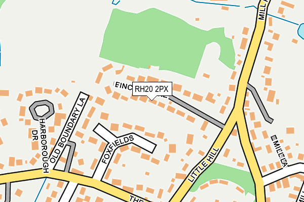 RH20 2PX map - OS OpenMap – Local (Ordnance Survey)