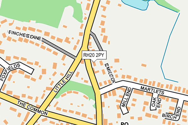 RH20 2PY map - OS OpenMap – Local (Ordnance Survey)