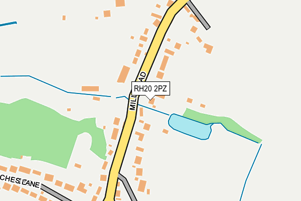 RH20 2PZ map - OS OpenMap – Local (Ordnance Survey)