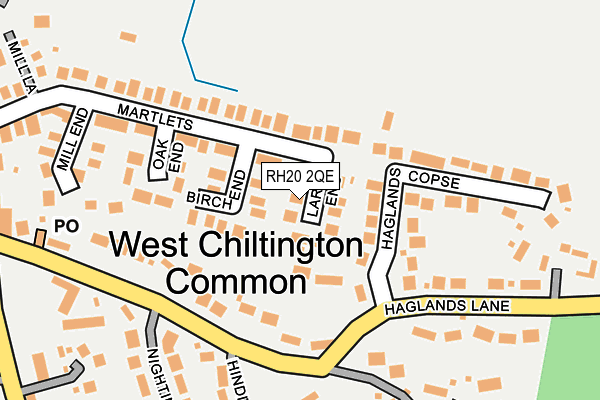 RH20 2QE map - OS OpenMap – Local (Ordnance Survey)