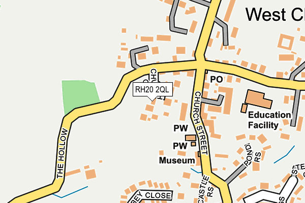 RH20 2QL map - OS OpenMap – Local (Ordnance Survey)