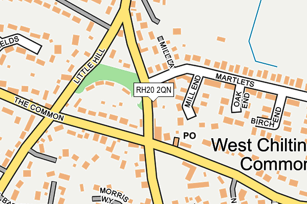 RH20 2QN map - OS OpenMap – Local (Ordnance Survey)