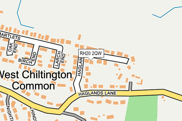 RH20 2QW map - OS OpenMap – Local (Ordnance Survey)