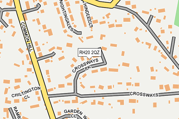 RH20 2QZ map - OS OpenMap – Local (Ordnance Survey)