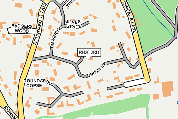 RH20 2RD map - OS OpenMap – Local (Ordnance Survey)