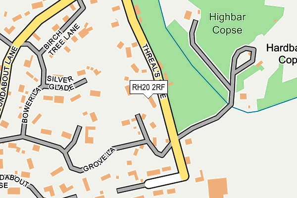 RH20 2RF map - OS OpenMap – Local (Ordnance Survey)