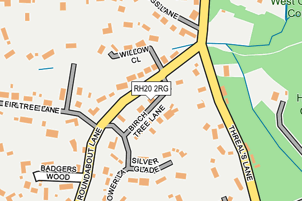 RH20 2RG map - OS OpenMap – Local (Ordnance Survey)