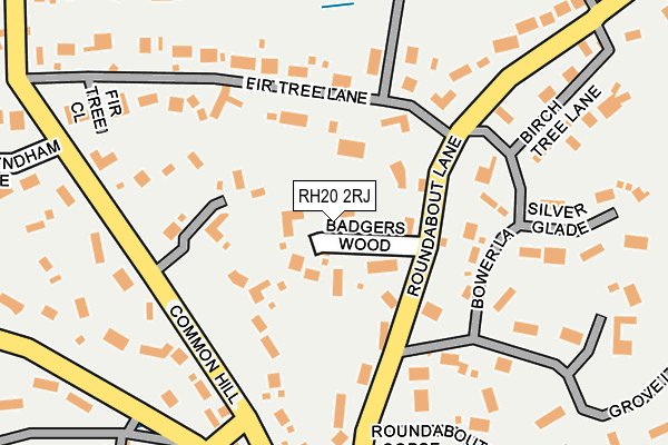 RH20 2RJ map - OS OpenMap – Local (Ordnance Survey)