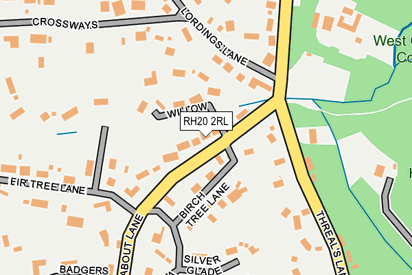 RH20 2RL map - OS OpenMap – Local (Ordnance Survey)