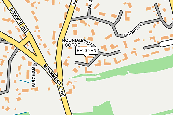 RH20 2RN map - OS OpenMap – Local (Ordnance Survey)