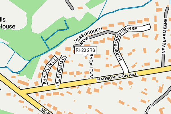 RH20 2RS map - OS OpenMap – Local (Ordnance Survey)