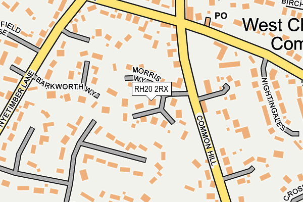 RH20 2RX map - OS OpenMap – Local (Ordnance Survey)