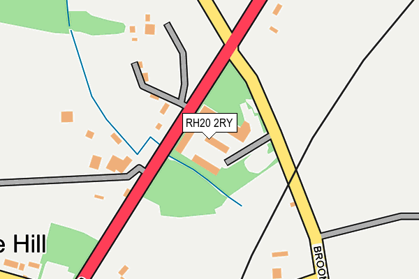 RH20 2RY map - OS OpenMap – Local (Ordnance Survey)