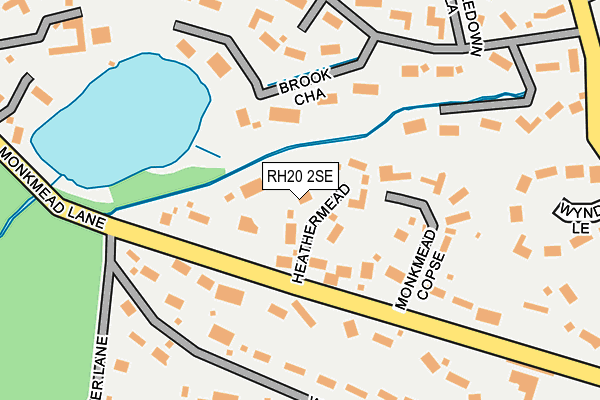 RH20 2SE map - OS OpenMap – Local (Ordnance Survey)