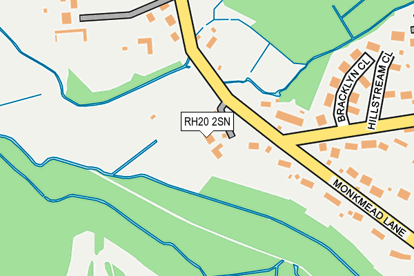 RH20 2SN map - OS OpenMap – Local (Ordnance Survey)