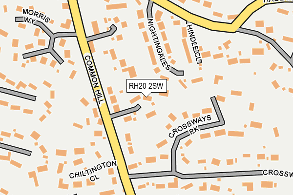 RH20 2SW map - OS OpenMap – Local (Ordnance Survey)