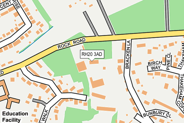 RH20 3AD map - OS OpenMap – Local (Ordnance Survey)