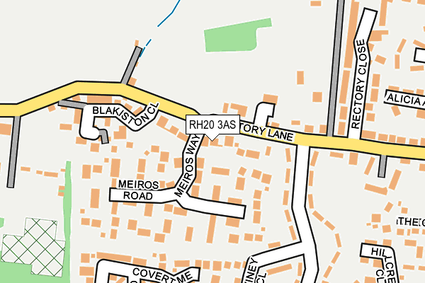RH20 3AS map - OS OpenMap – Local (Ordnance Survey)