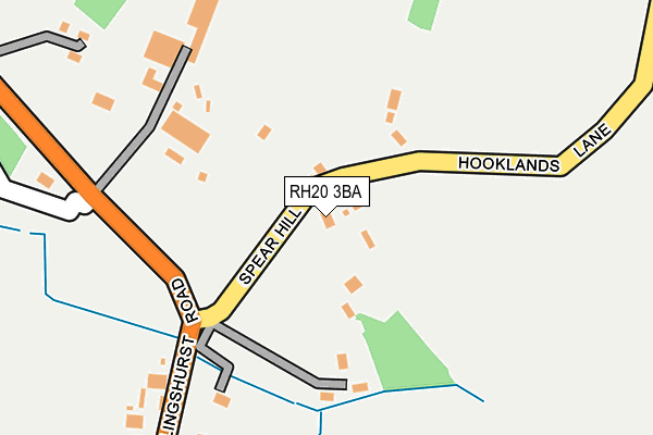 RH20 3BA map - OS OpenMap – Local (Ordnance Survey)