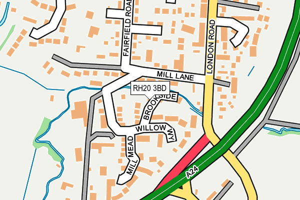 RH20 3BD map - OS OpenMap – Local (Ordnance Survey)