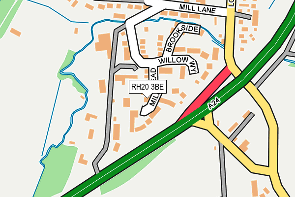 RH20 3BE map - OS OpenMap – Local (Ordnance Survey)