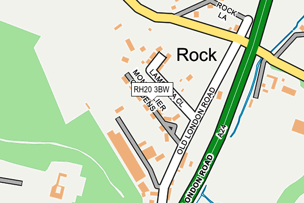 RH20 3BW map - OS OpenMap – Local (Ordnance Survey)
