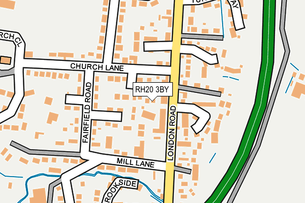 RH20 3BY map - OS OpenMap – Local (Ordnance Survey)